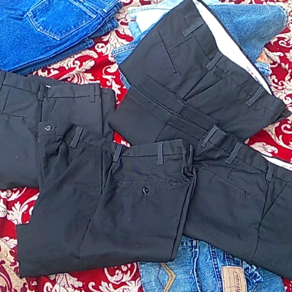 🛠 WORK PANTS BLACK  Lot Aramark 33 X 30 - Picture 1 of 16